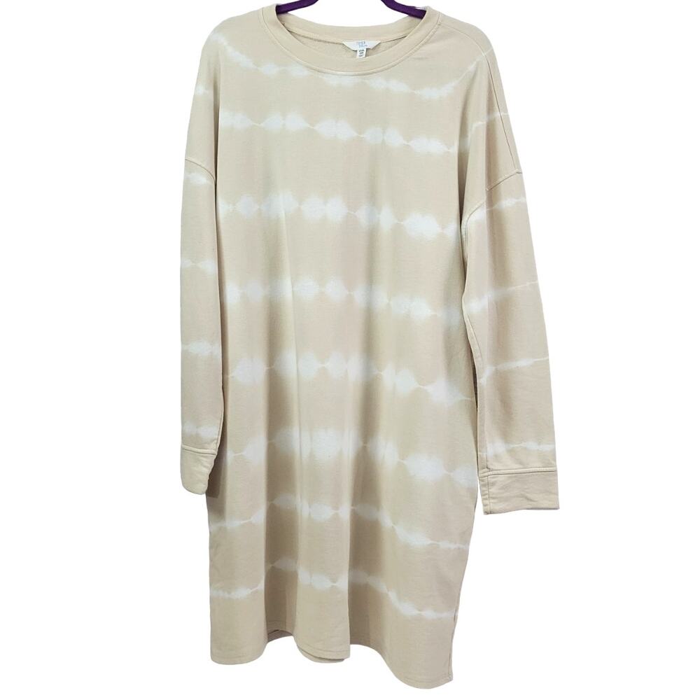 Time and Tru Women's Tie Dye Sweatshirt Dress with Long Sleeves 3X - Picture 1 of 6